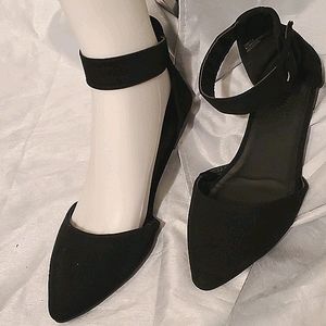 Black Velvet Flats New
